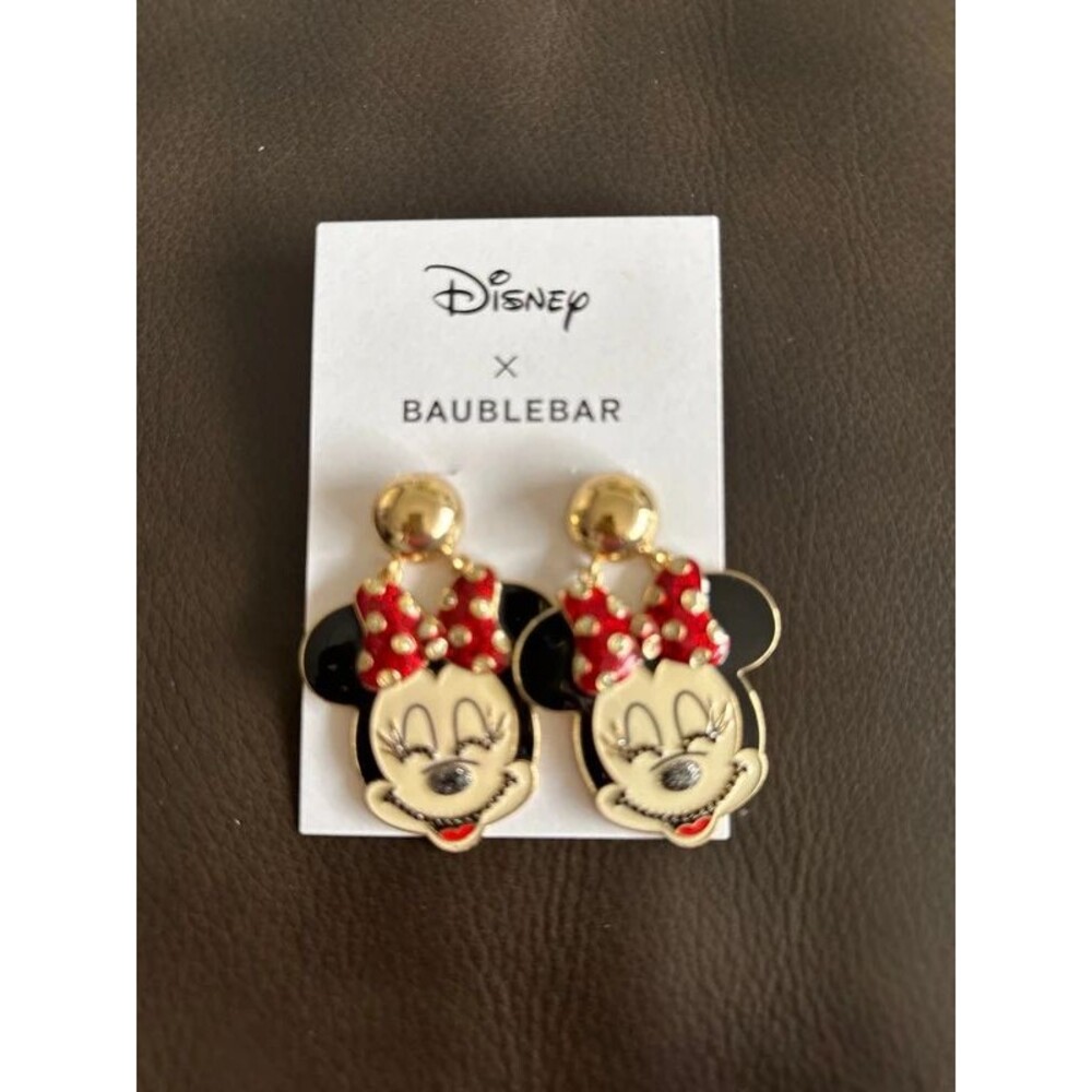 Disney x Baublebar Minnie Mouse Earrings NWT